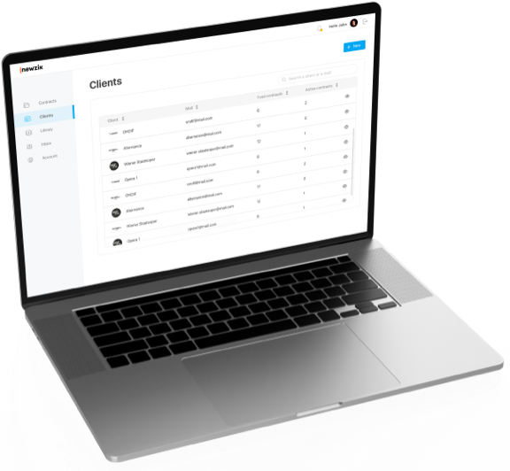 Newzik PWP: a webplatform made for music publishers' hire departments